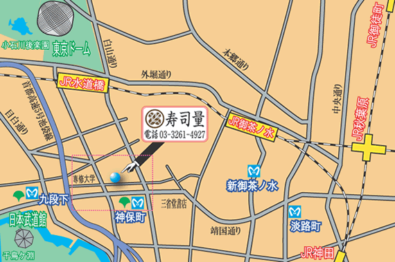 寿司量の地図